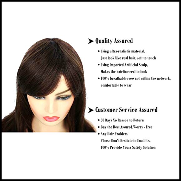 Long Layered Wavy Synthetic Wig Heat Resistant Side Part Daily Use